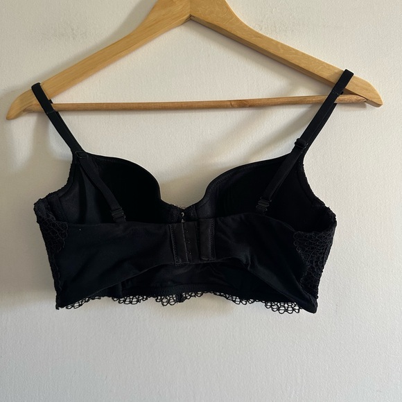 Victoria’s Secret Black Body by Victoria Lined Demi Lace Overlay Bra size 34C - Picture 4 of 6
